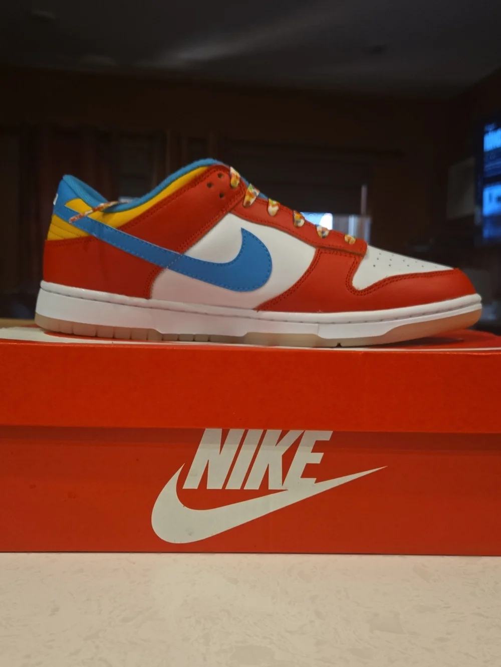 Nike Mens Low Top Sneakers - Red/Blue/White